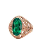 Ring Vintage Jewlery Emerald Original Vintage 14K Rose Gold vrc074r